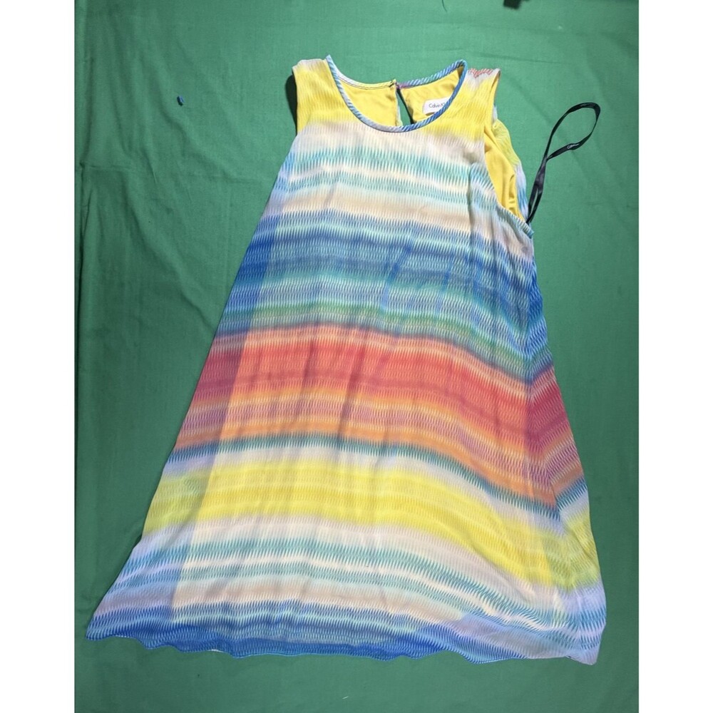 Calvin Klein Women’s Sleeveless Sundress Size 12 Lined Flowy Dress